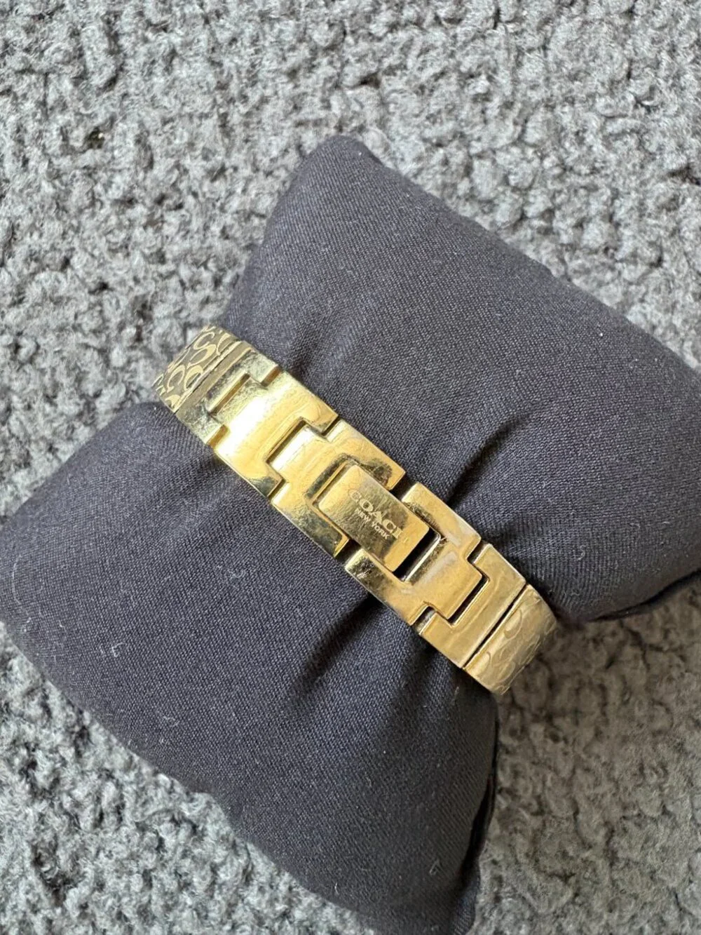 Classic with some Bling: Gold Bangle Watch from Coach